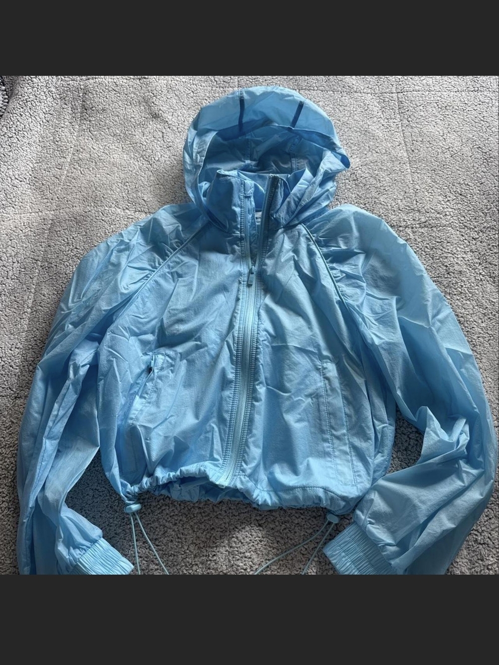 all in motion Light Blue Hooded Windbreaker Jacket